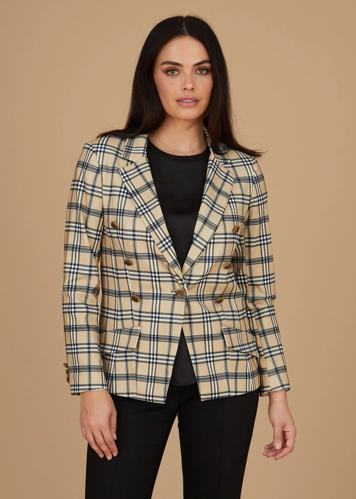 Steely 1 Button DB Jacket - Bur Plaid: FINAL SALE