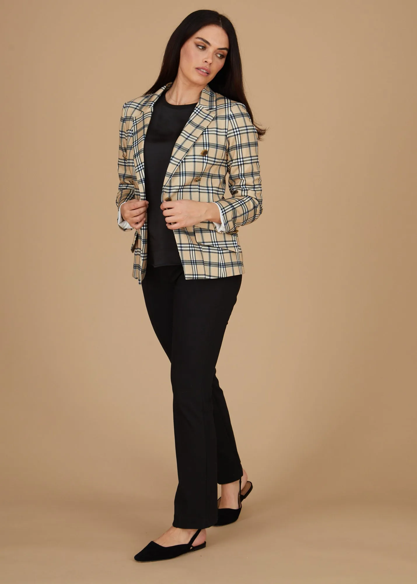 Steely 1 Button DB Jacket - Bur Plaid: FINAL SALE