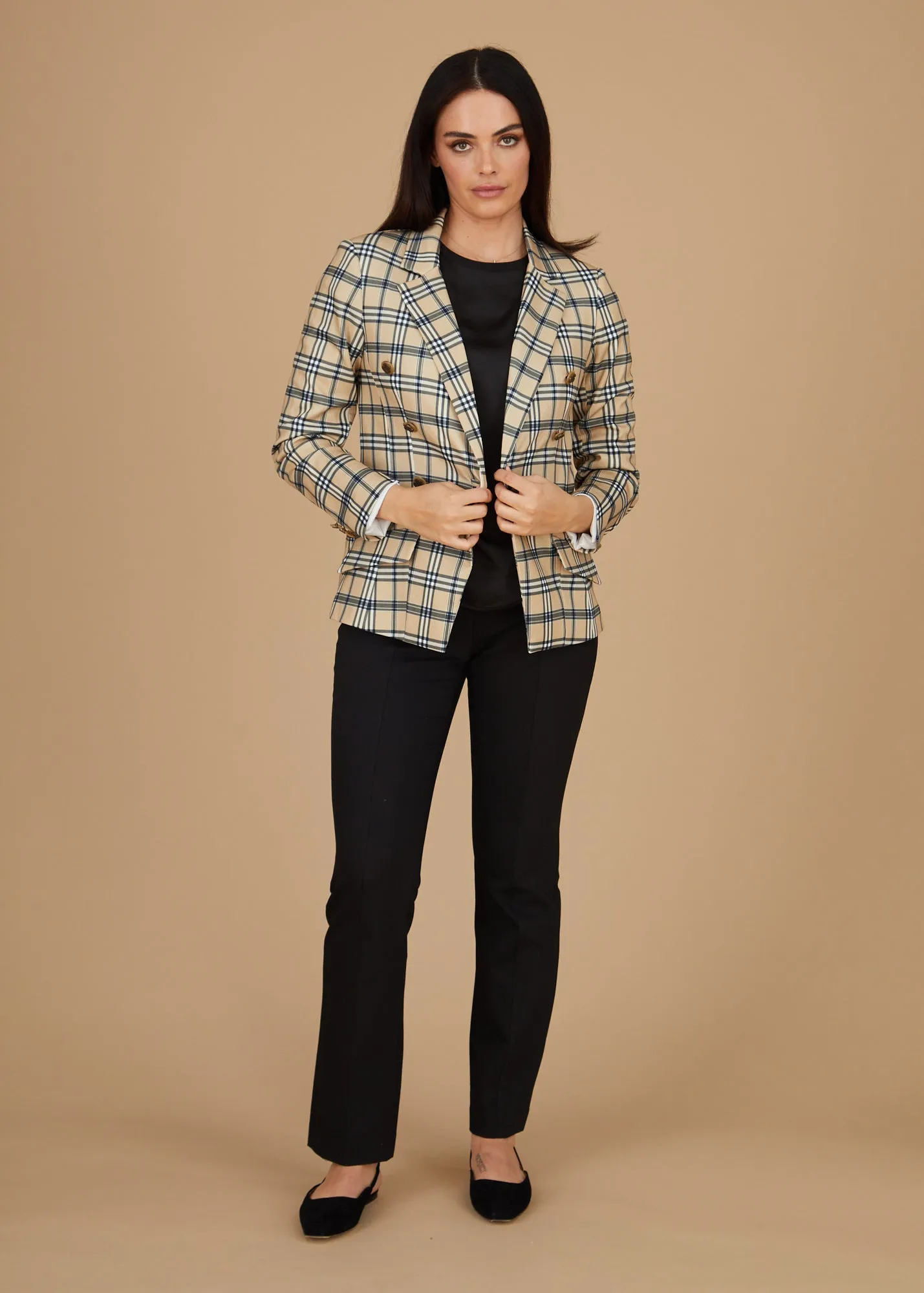 Steely 1 Button DB Jacket - Bur Plaid: FINAL SALE