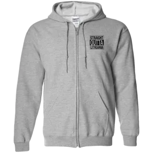 Straight Outta Lithuania - Men/Women Unisex Comfort Full-Zip Hoodie