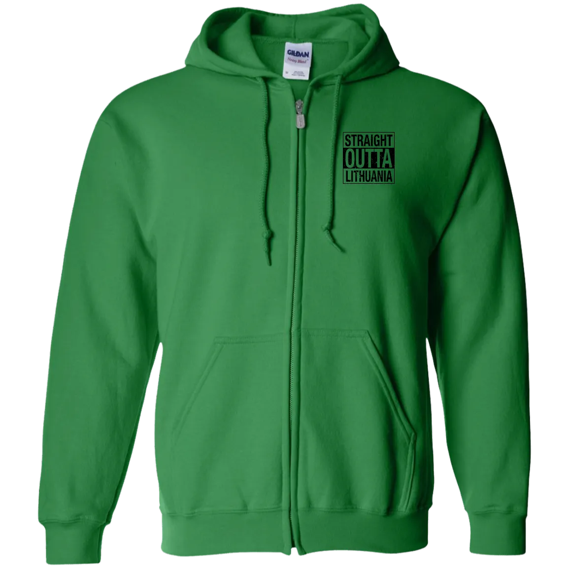 Straight Outta Lithuania - Men/Women Unisex Comfort Full-Zip Hoodie