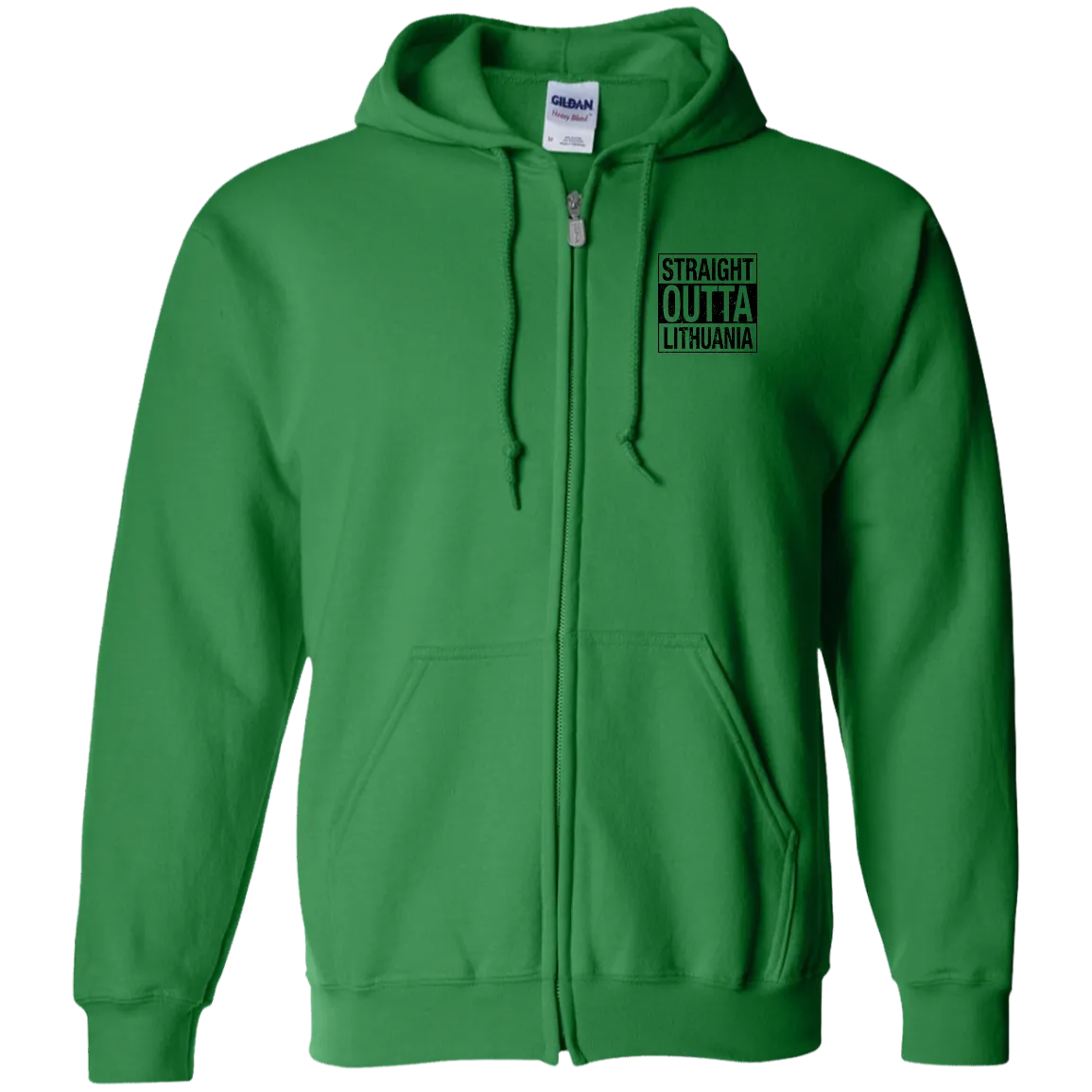 Straight Outta Lithuania - Men/Women Unisex Comfort Full-Zip Hoodie