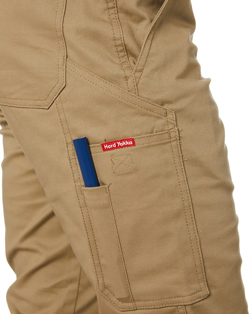 Stretch Cuff Cargo Pant - Khaki