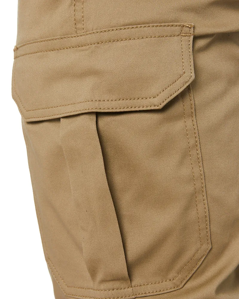 Stretch Cuff Cargo Pant - Khaki
