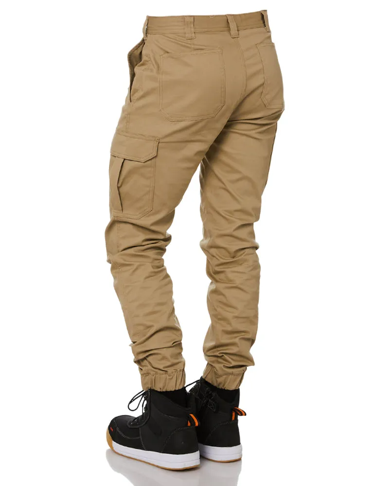 Stretch Cuff Cargo Pant - Khaki