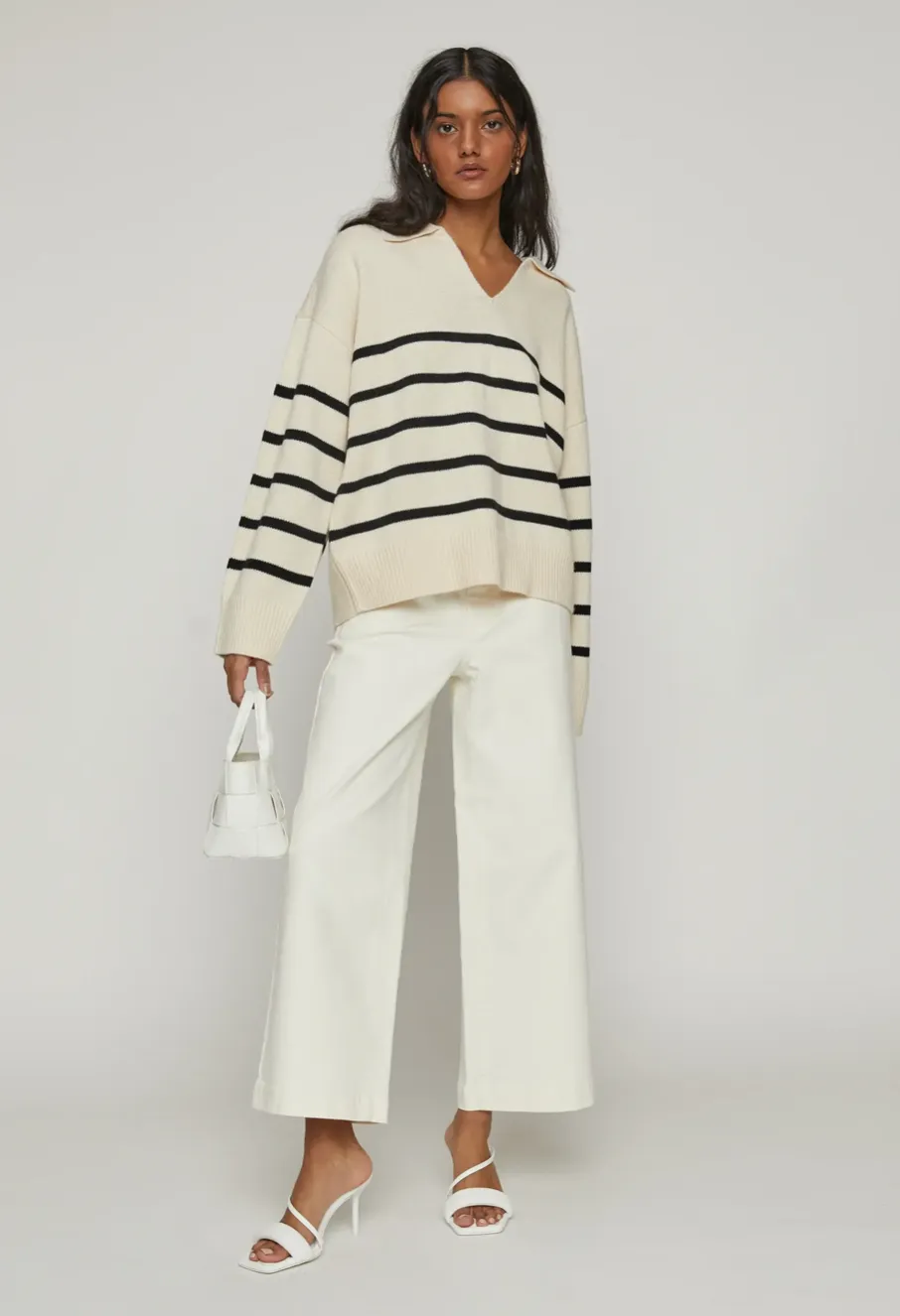 Striped Collared Sweater