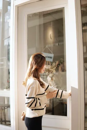 Striped Collared Sweater