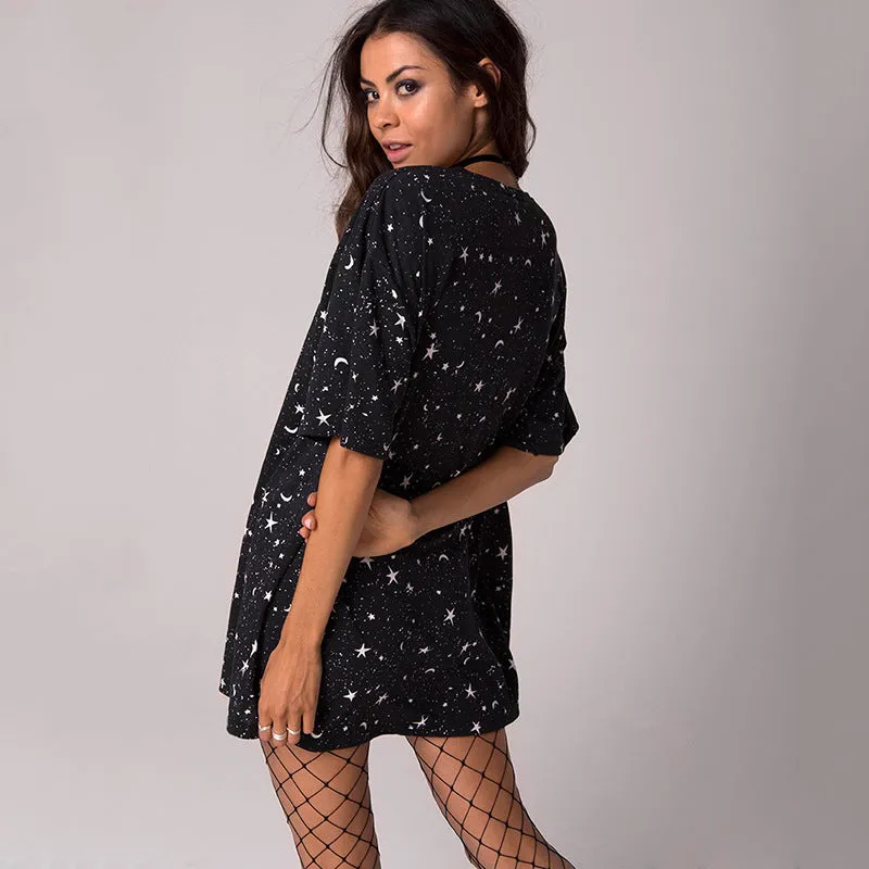 Summer New Loose Short-sleeved T-shirt Women's Round Neck Print T-shirt