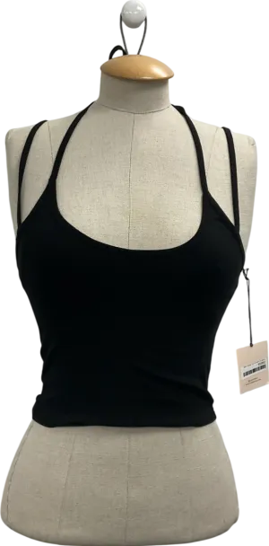 Superdown Black Rozie Scoop Neck Top UK XS