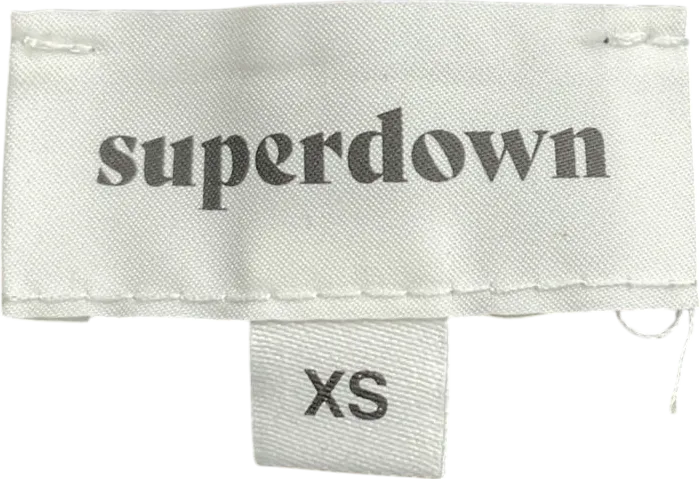 Superdown Black Rozie Scoop Neck Top UK XS