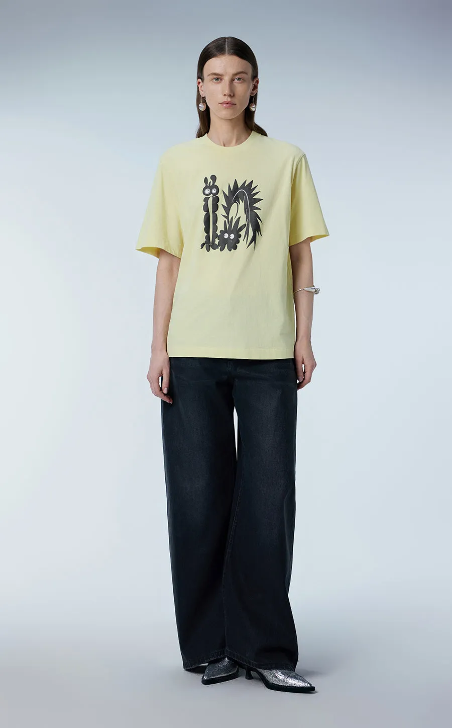 T-shirt / JNBY Relaxed Animal-print Cotton T-shirt