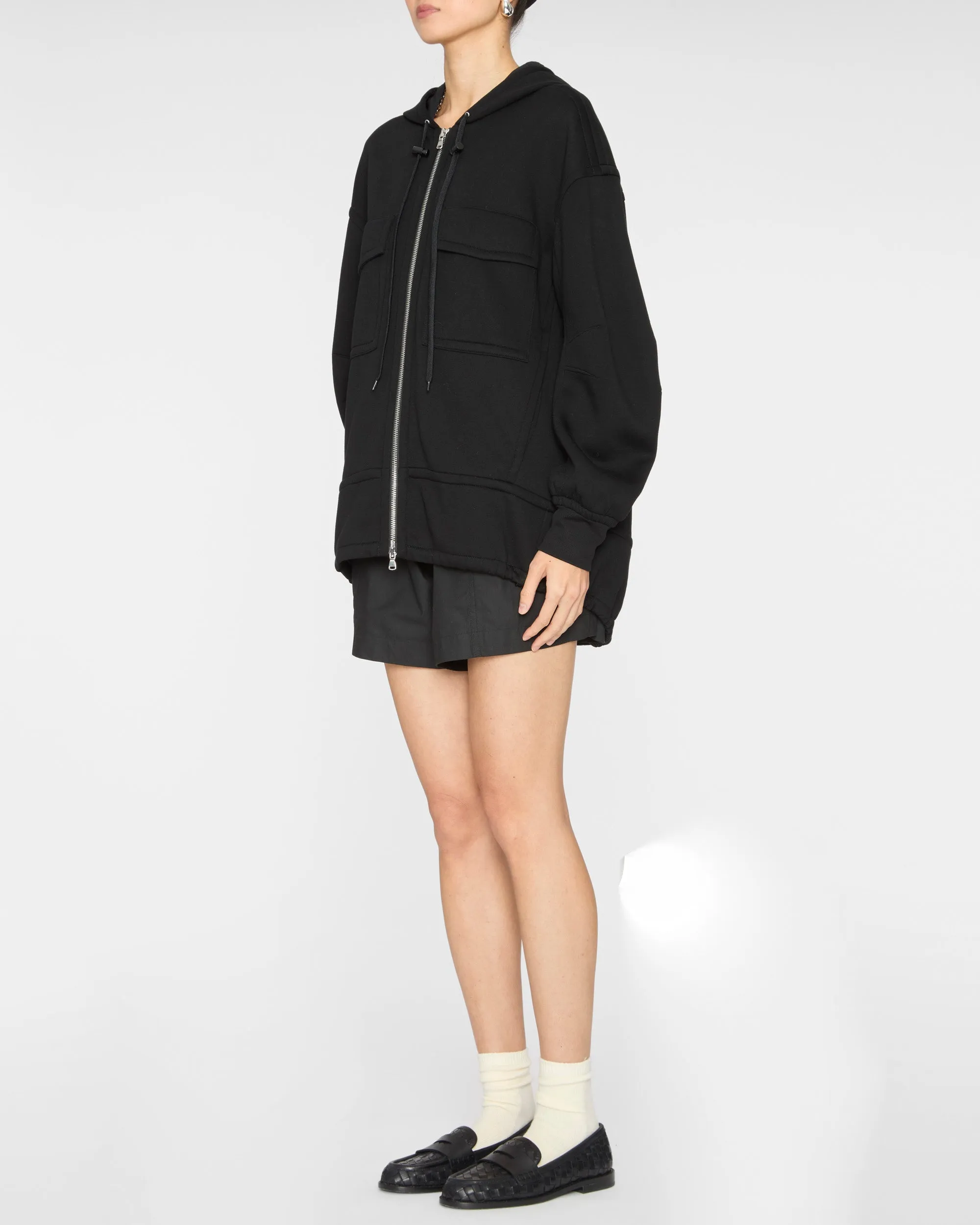 Techy Viscose Zip Up Hoodie