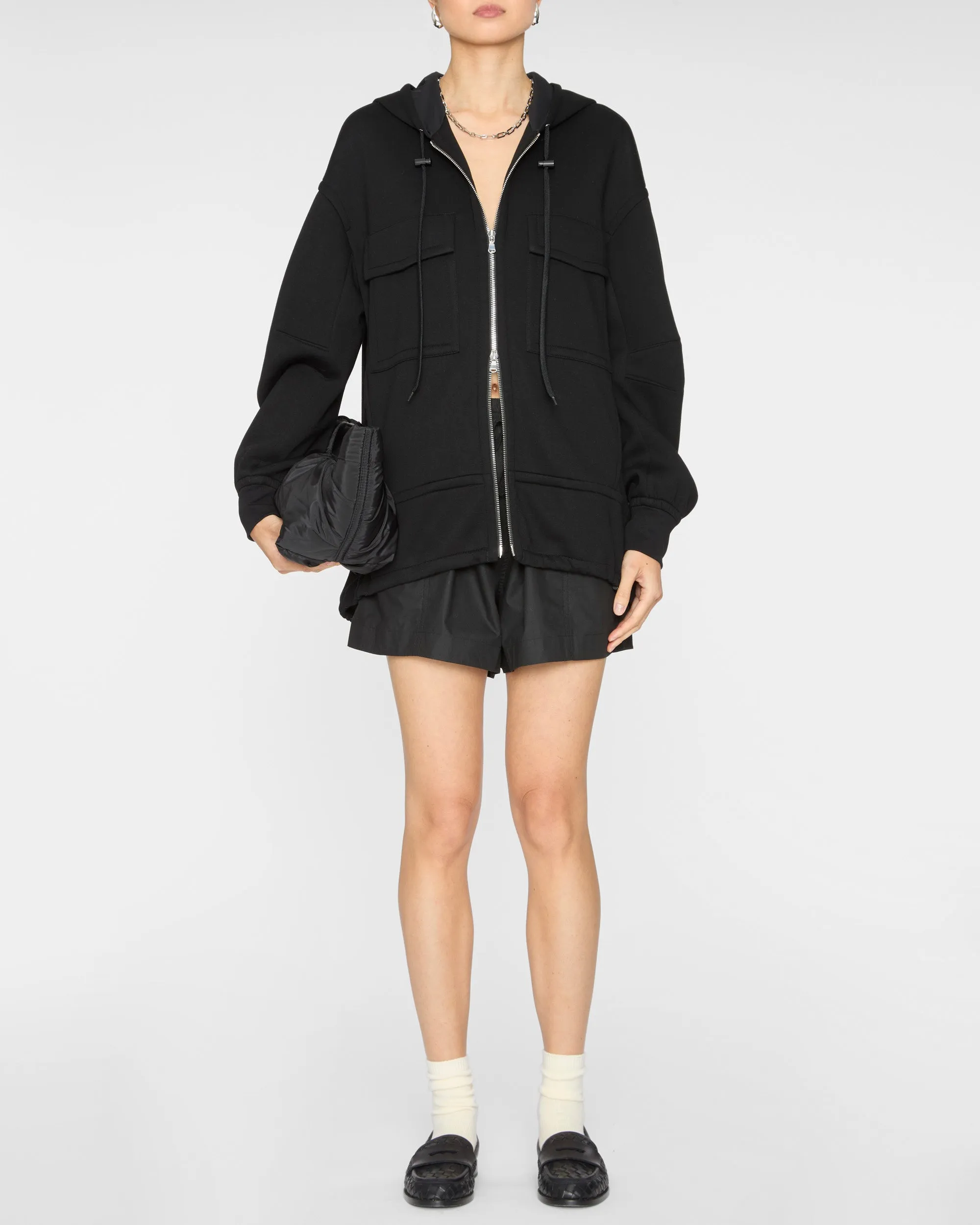 Techy Viscose Zip Up Hoodie