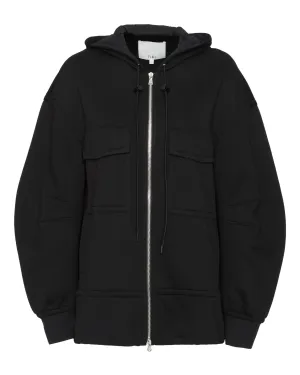 Techy Viscose Zip Up Hoodie