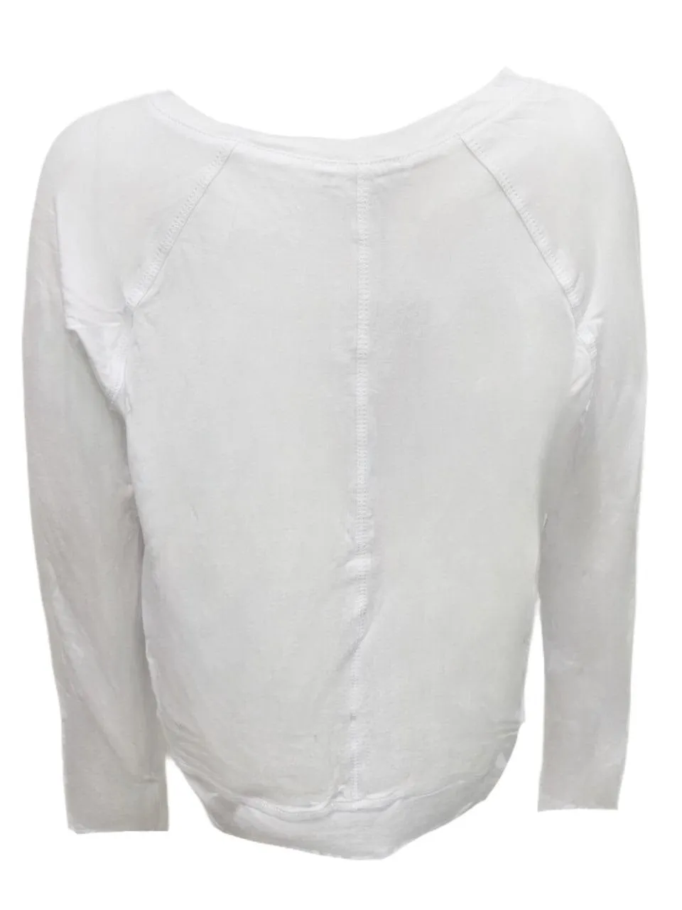 TEREZ Girl's White Jersey Long Sleeve Shirt #1252547 NWT