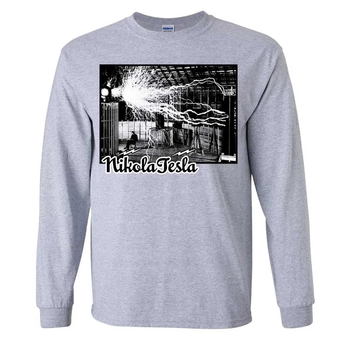 Tesla Coil Two Tone Long Sleeve Shirt