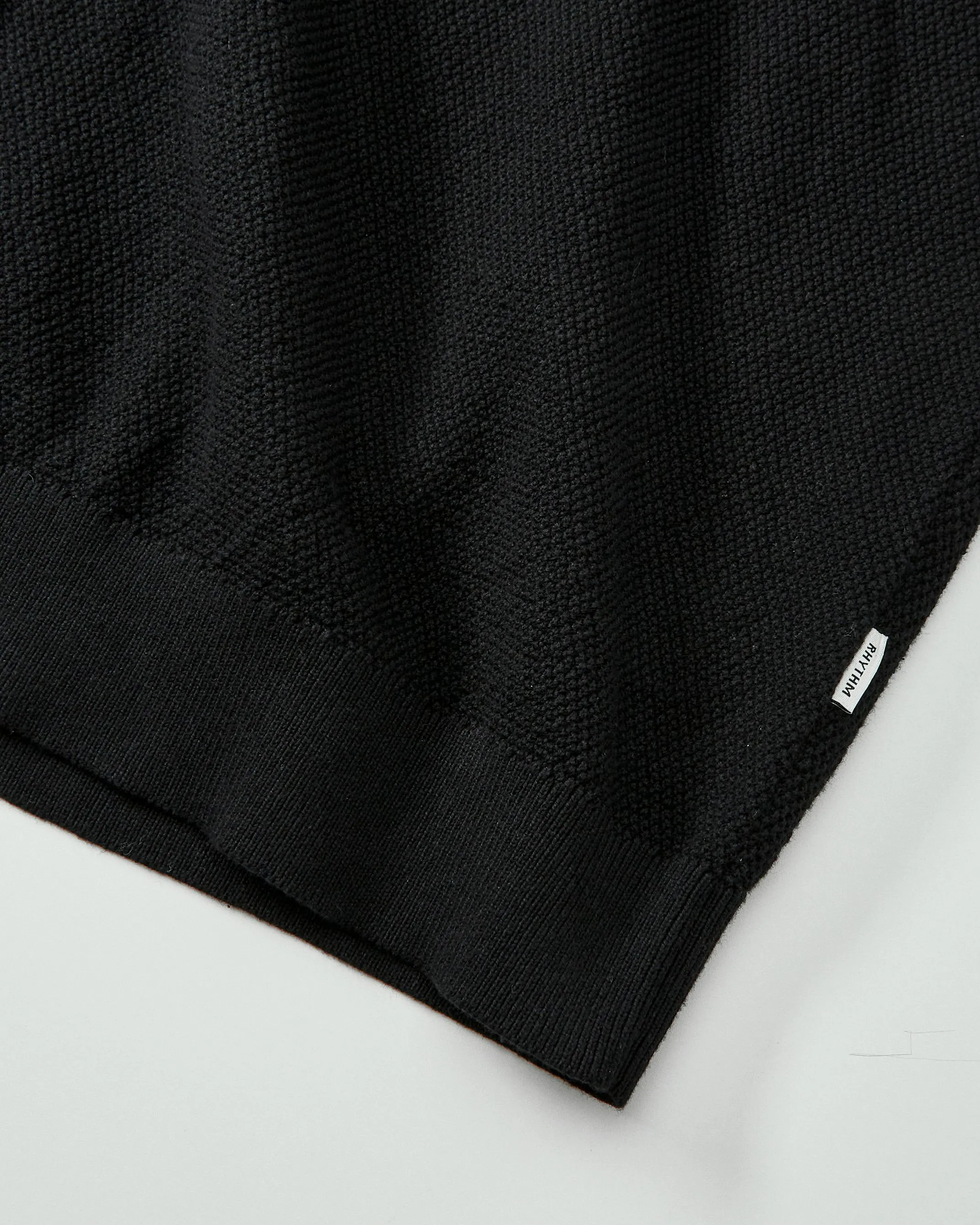 Textured Knit Short Sleeve Polo