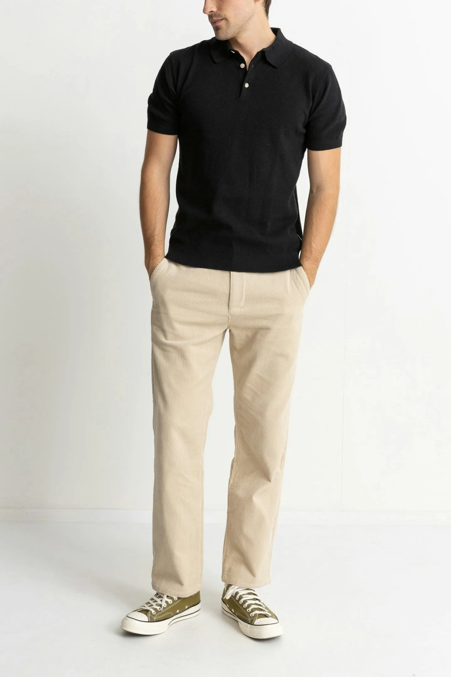 Textured Knit Short Sleeve Polo