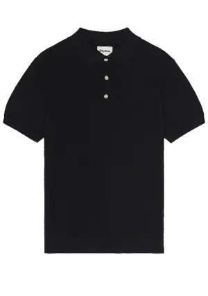 Textured Knit Short Sleeve Polo