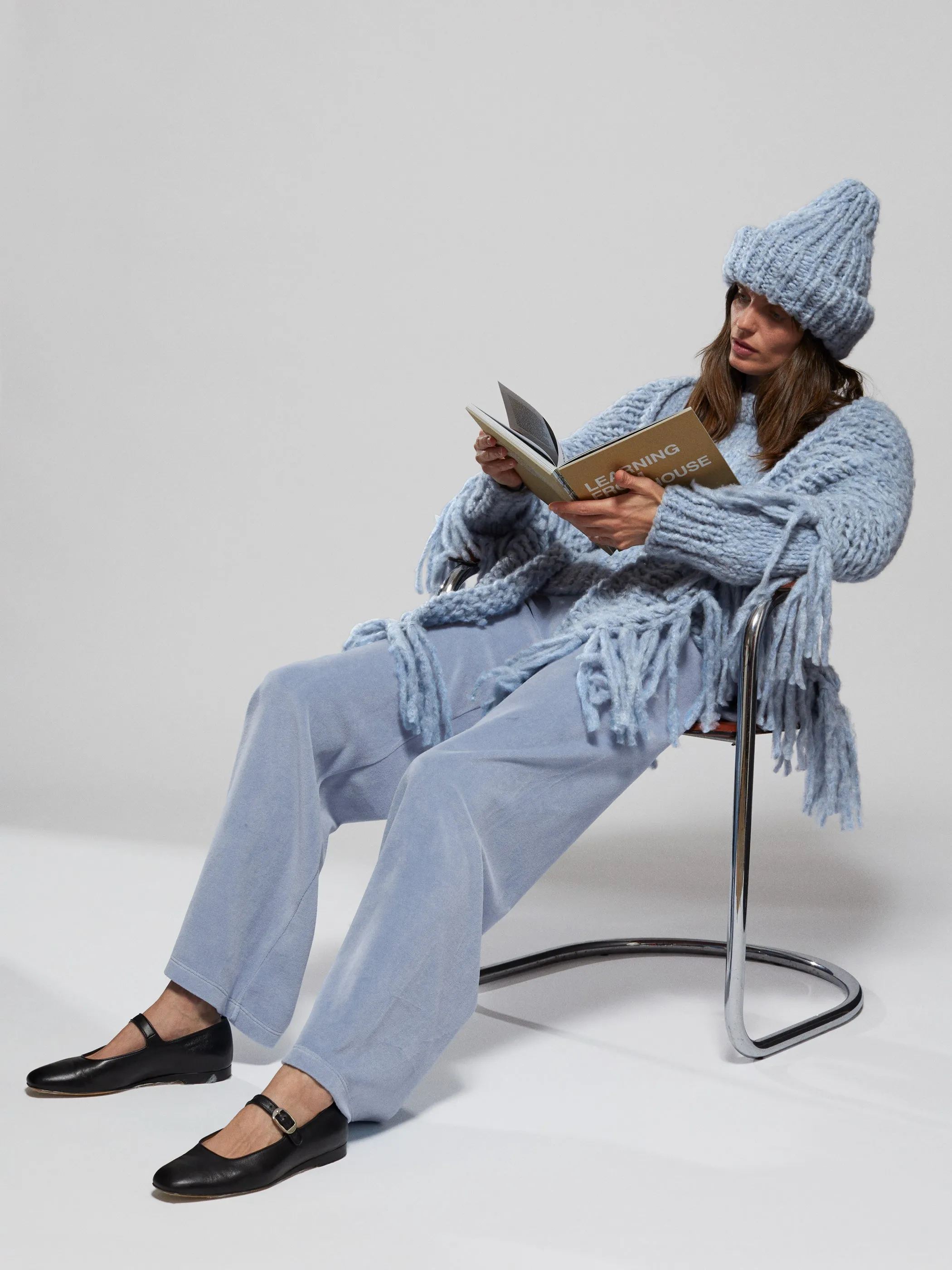 The Lumi Ribbed Beanie in Cashmere
