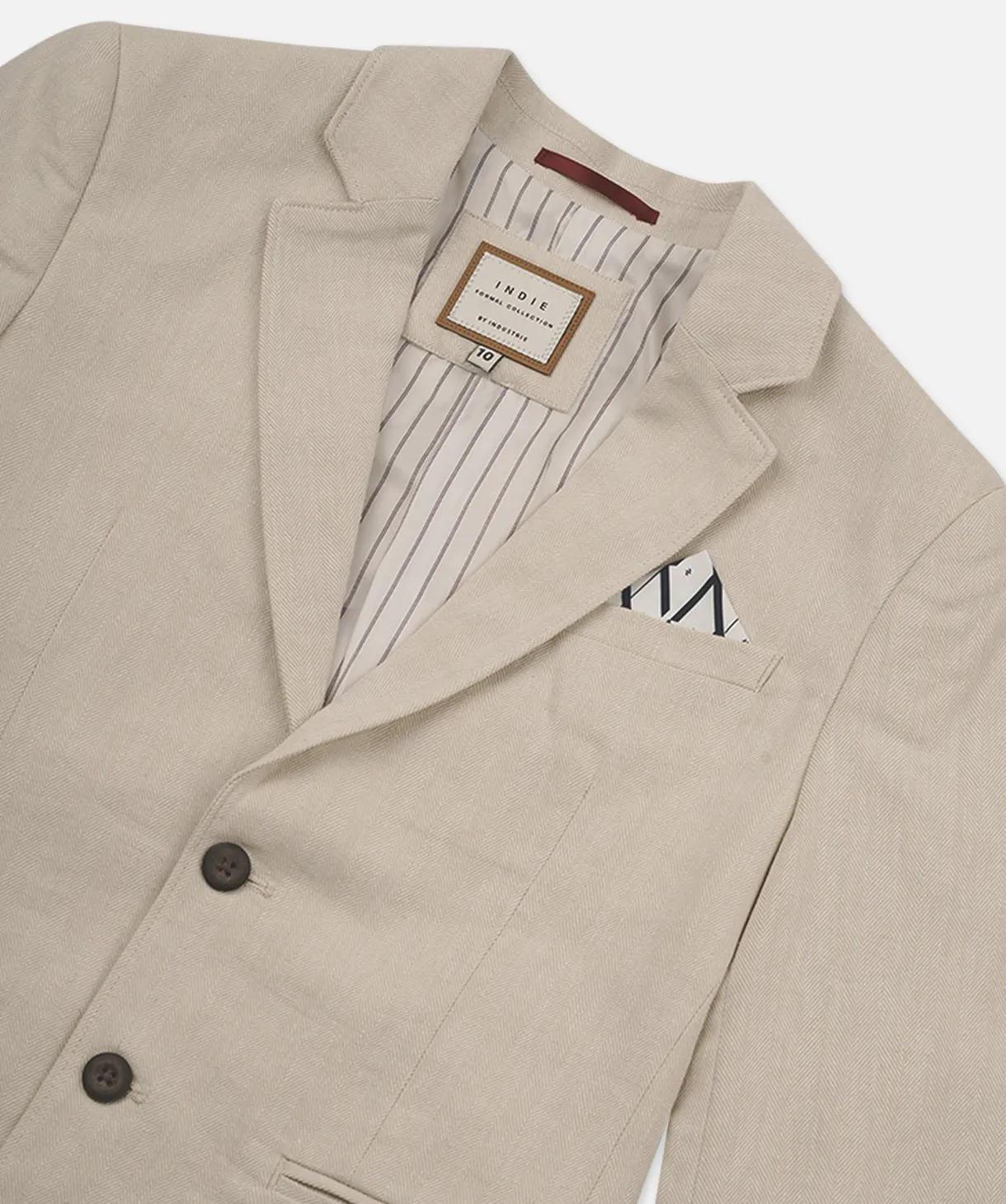 The Palermo Herringbone Blazer - OD Sand
