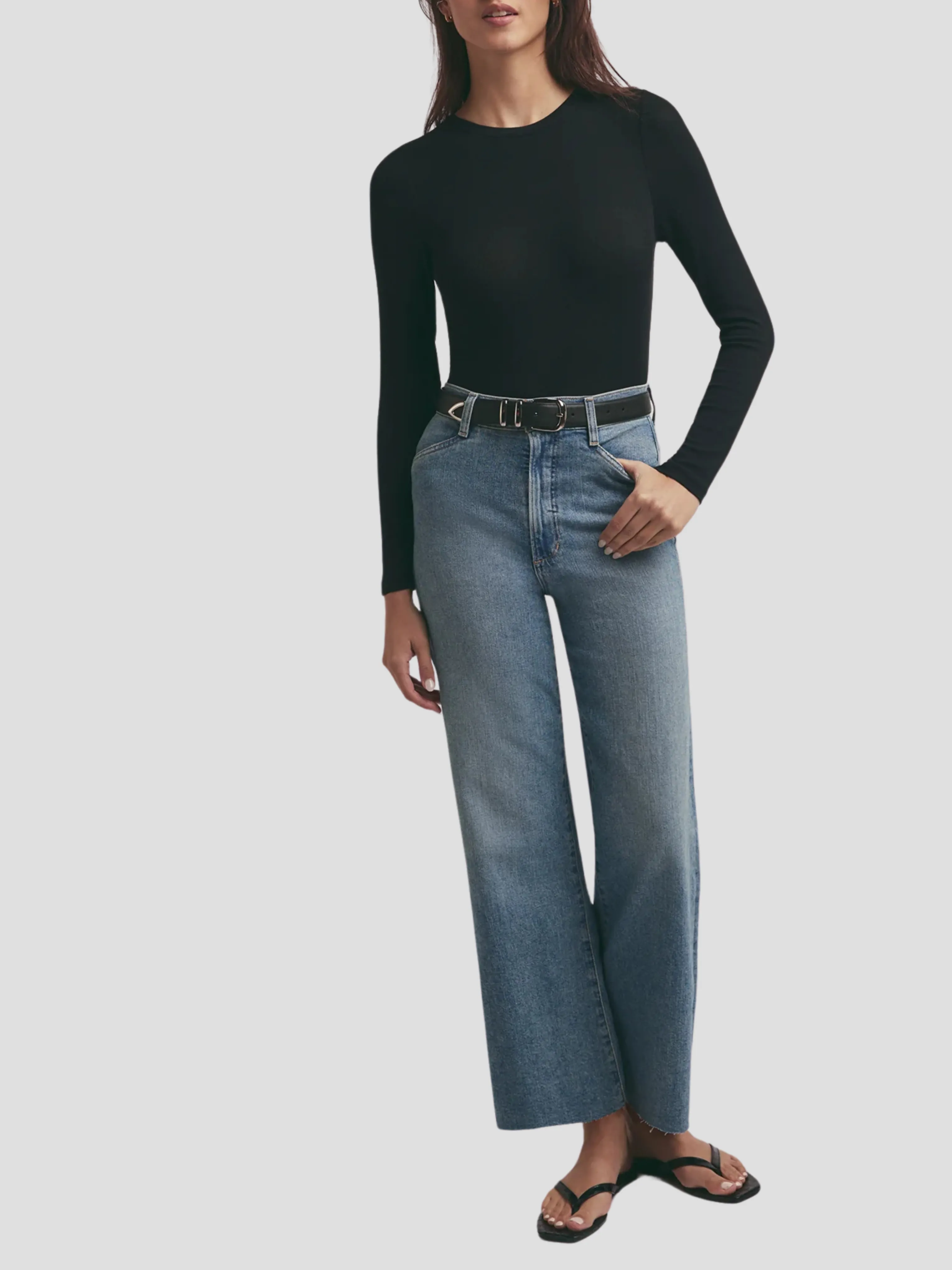 The Ribbed Long Sleeve in Black
