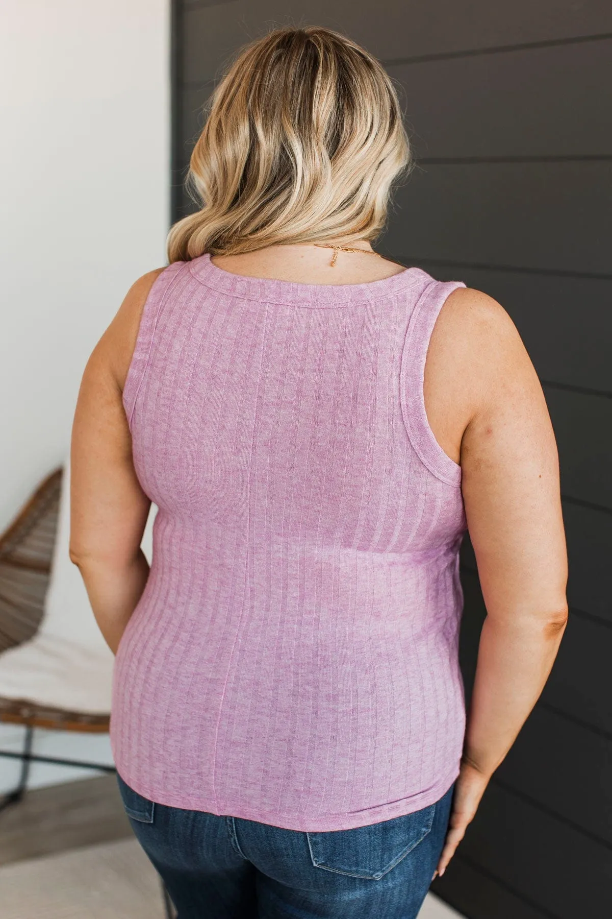 Think I Love This Ribbed Tank Top- Orchid