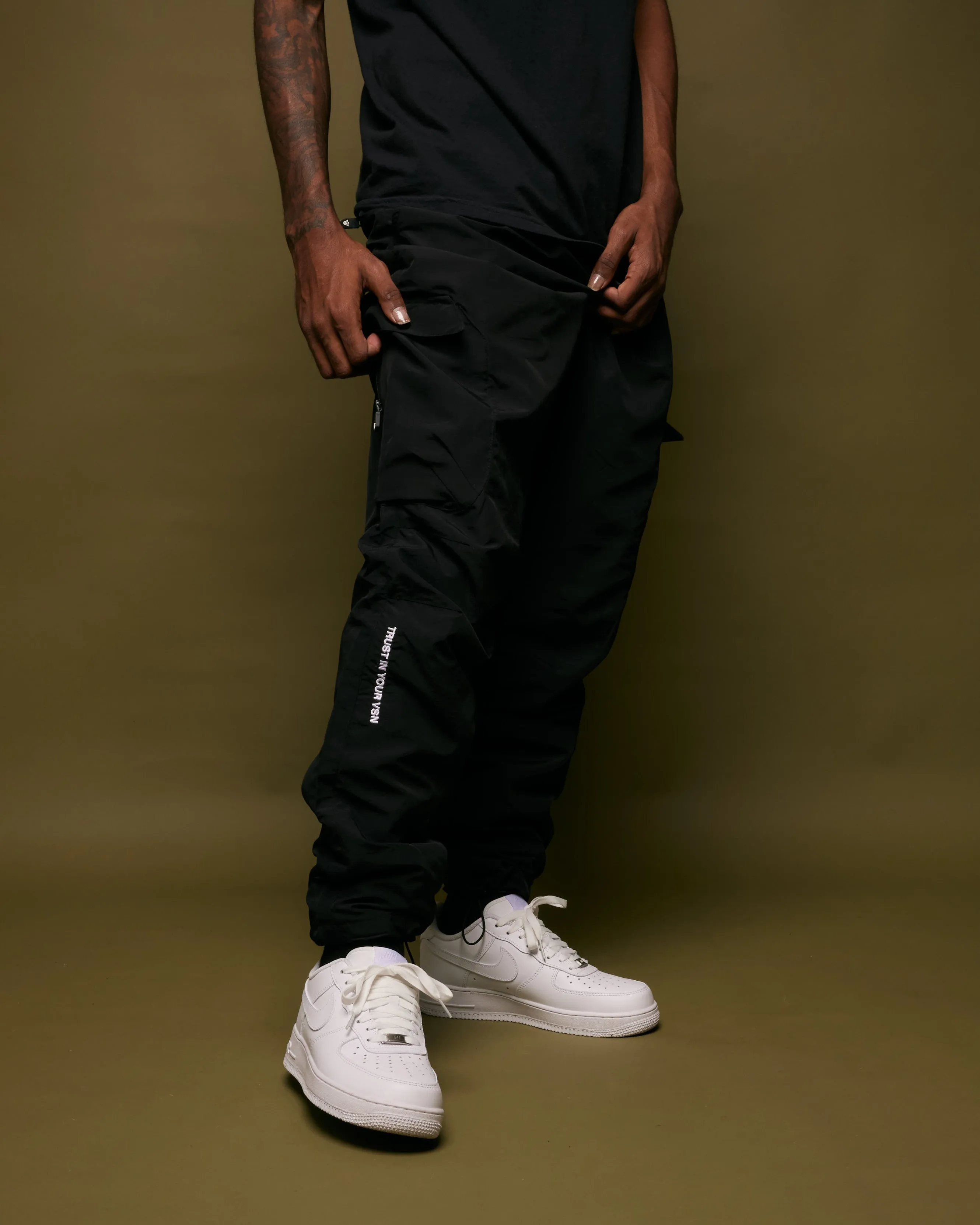 TIYV Utility Cargo Pants (Black)