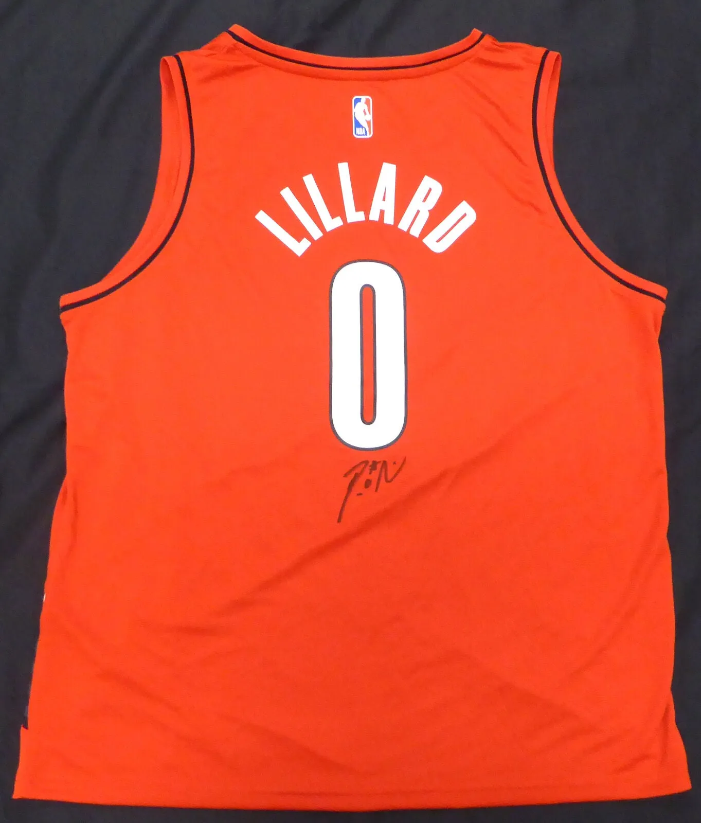 Trail Blazers Damian Lillard Autographed Fanatics Jersey Beckett QR #BH51106