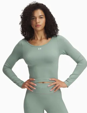 Train Seamless Long Sleeve - Silica Green/White