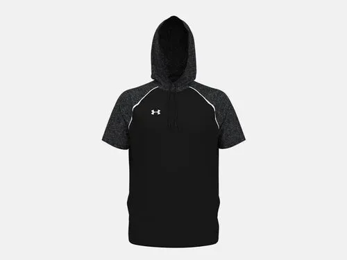 Under Armour Men's Command Warm-Up Short Sleeve Hoodie - Black