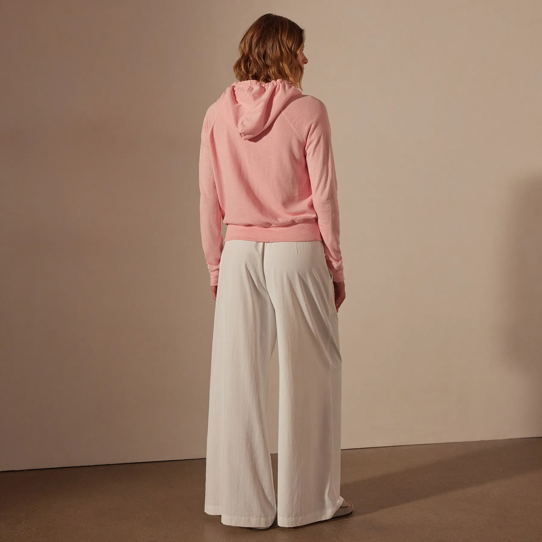Vintage French Terry Zip Up Hoodie - Peony Pigment