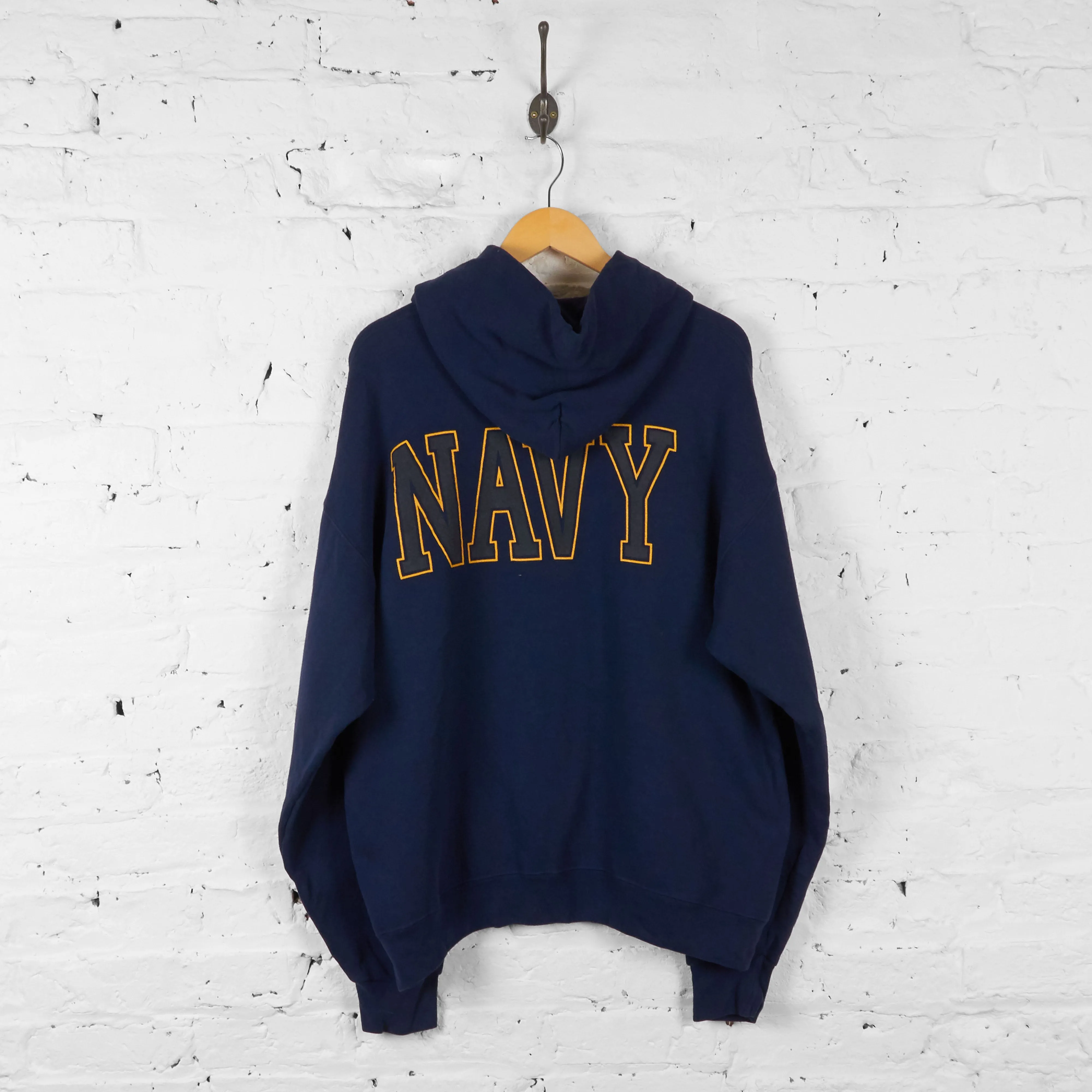 Vintage US Navy Hoodie - Navy - XL