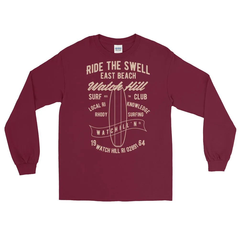 Watchill'n 'Ride the Swell' - Long-Sleeve T-Shirt (Khaki)