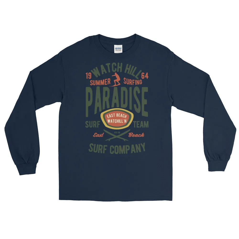 Watchill'n 'Summer Surfing' - Long-Sleeve T-Shirt (Green/Terracotta)