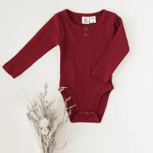 Willow Long Sleeve Bodysuit - Storybook Red