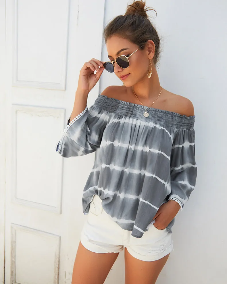 Women‘s One Off Shoulder Loose Shirt Blouse