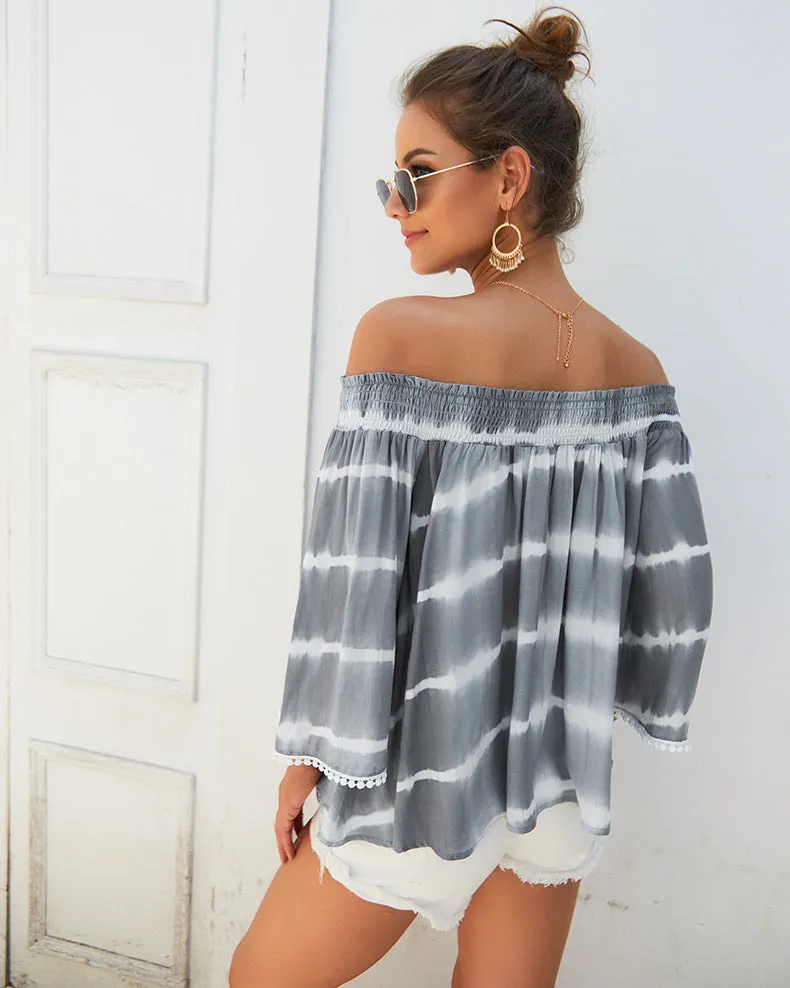 Women‘s One Off Shoulder Loose Shirt Blouse