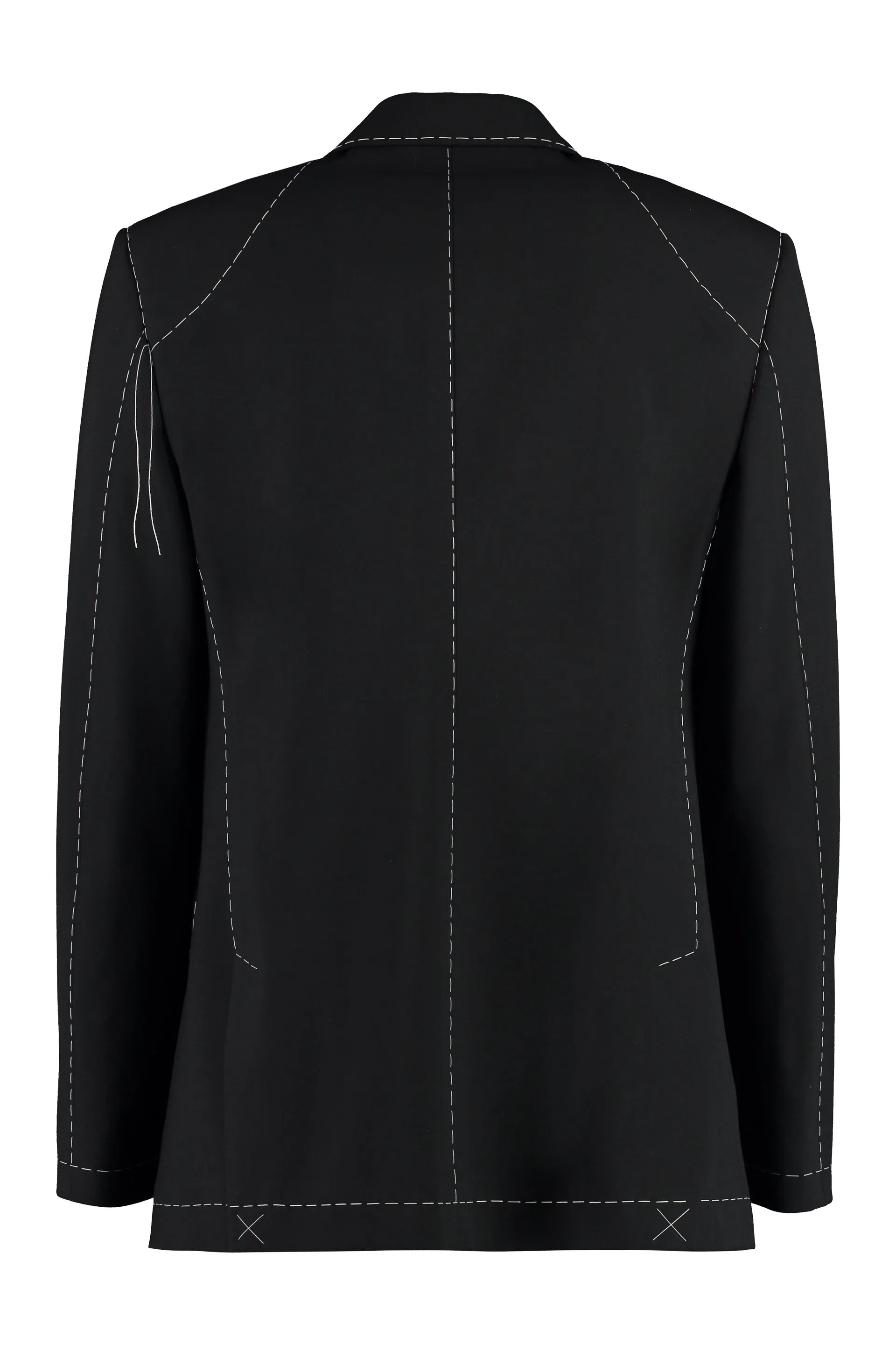 Wool blend double-breasted jacket