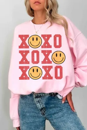 XOXO HAPPY FACE Graphic Sweatshirt